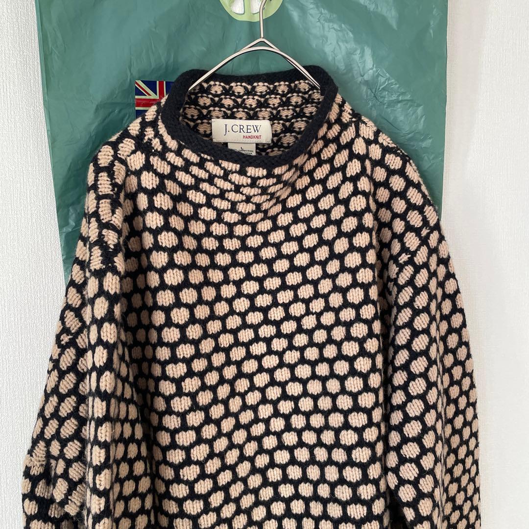90s ヴィンテージ JCREW 巨人タグ ハンドニット 希少柄