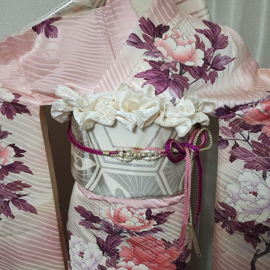 おじょ　成人式正絹振袖フルセット　やまと誂製　上品　清楚　華やか　ピンク