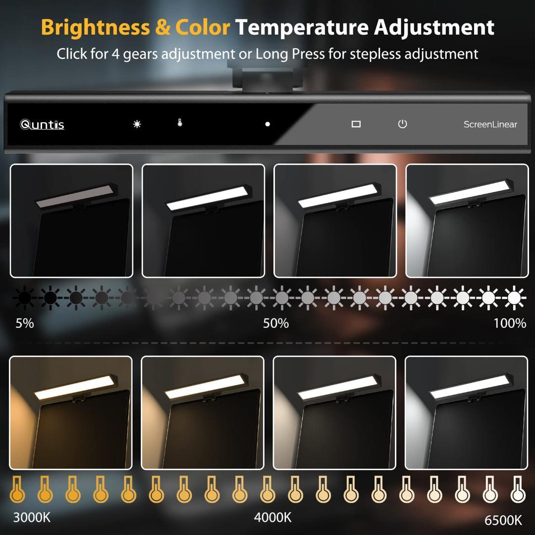 ノート専用 26cm CRI?95高演色 無段階調光 調色 モニターライト