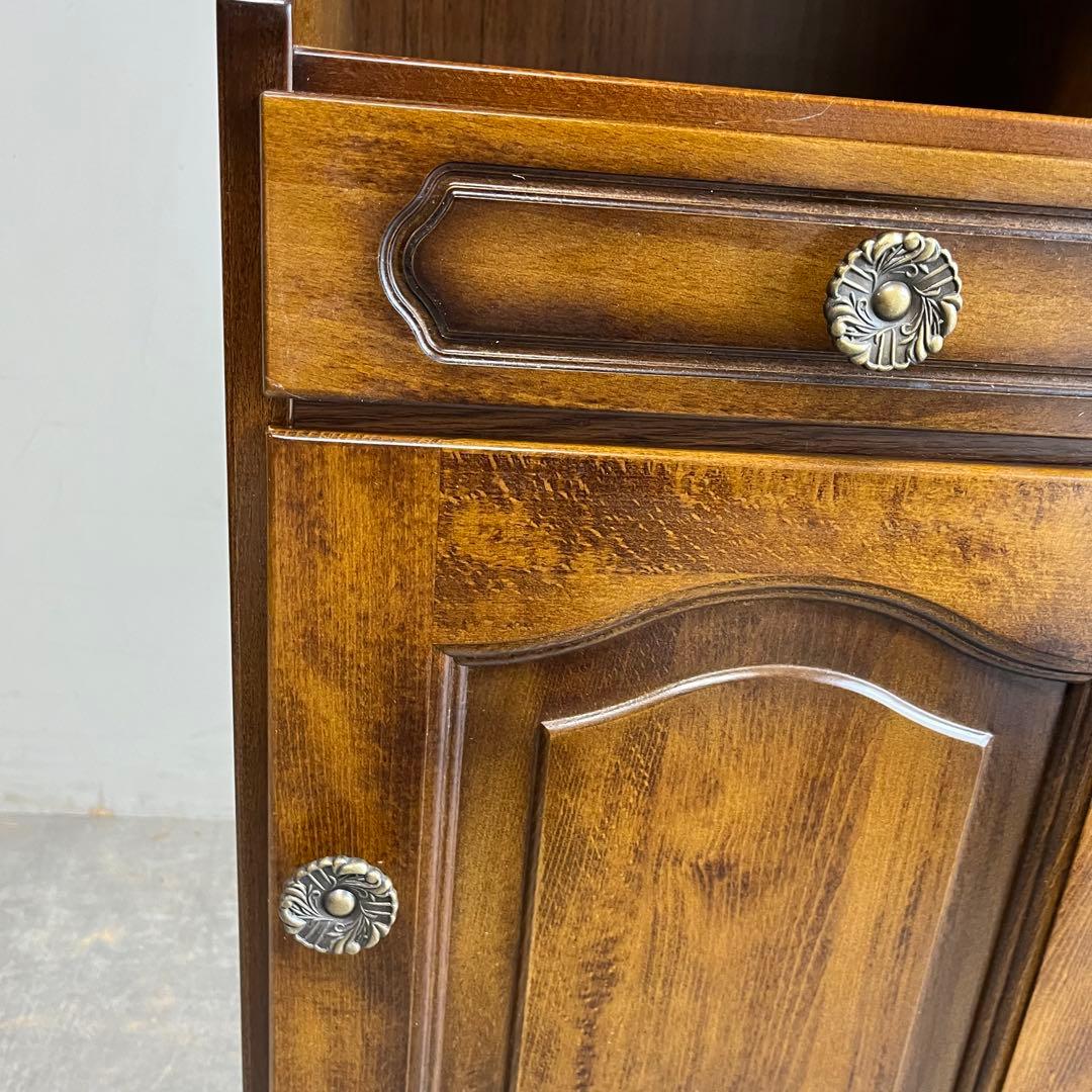 オールド karimoku コロニアル 花台 電話台 昭和レトロ z386