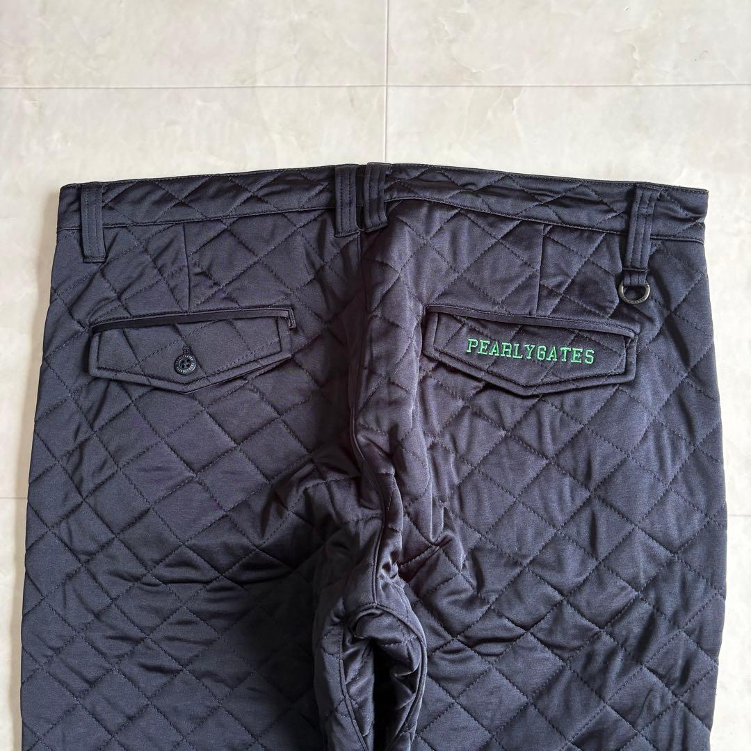 パーリーゲイツ 中綿キルティング防寒ジョガーパンツ ロゴ刺繍 冬ゴルフ 濃紺 6