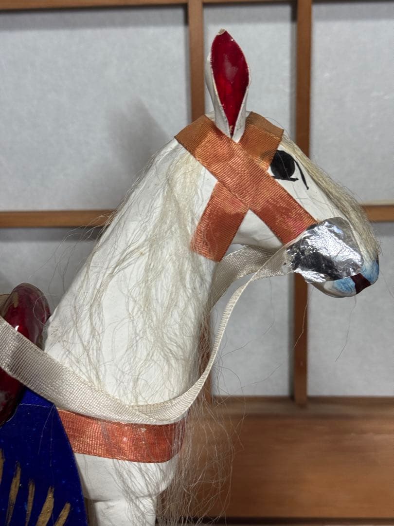 宇土張子『飾り馬』 白馬 熊本 希少 民藝 伝統文化 芸術 古道具