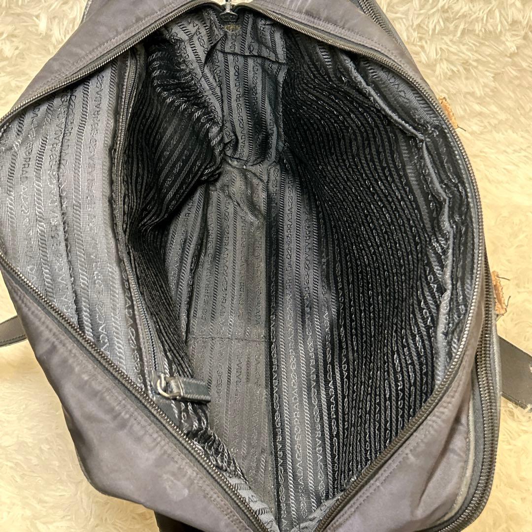 PRADA プラダ ナイロン ビジネスバッグ ブリーフケース ネイビー 三角ロゴ