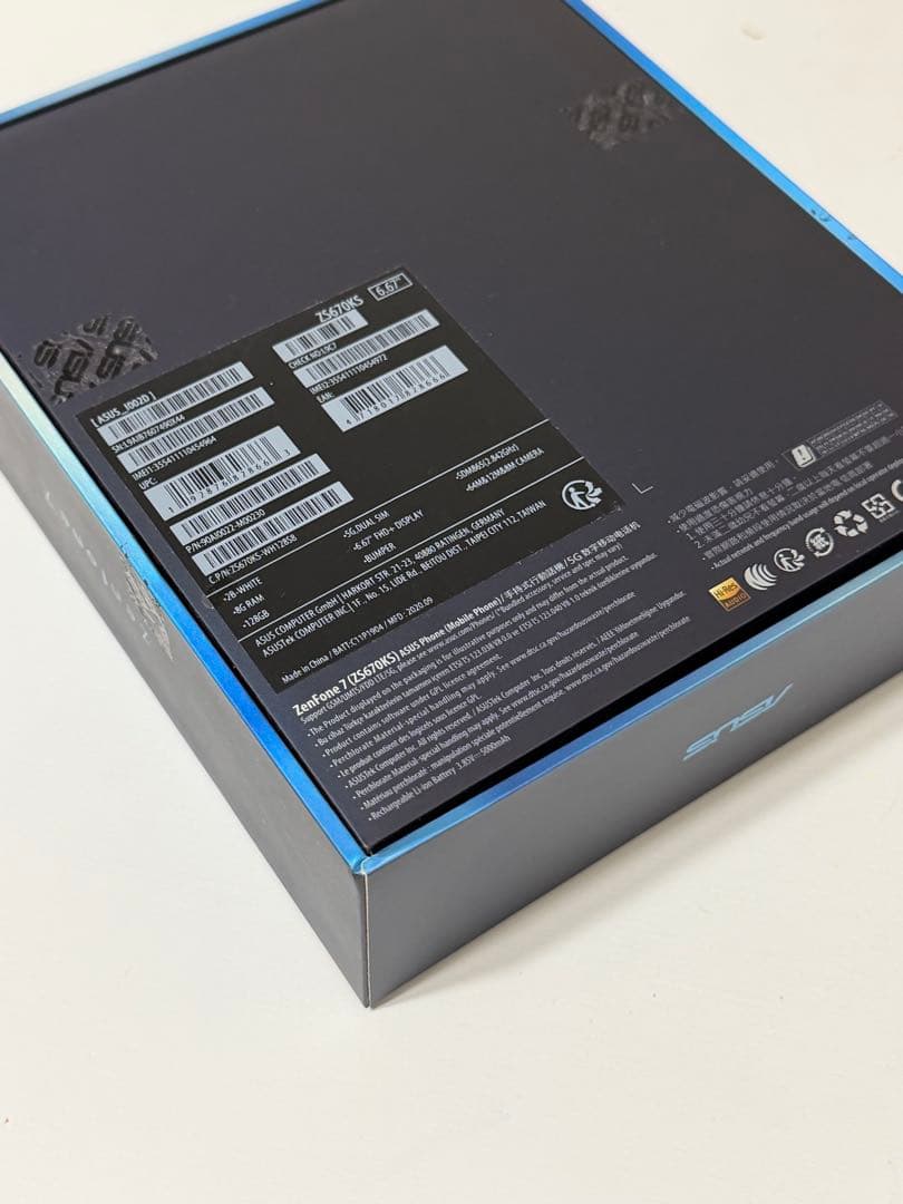 【箱あり】ASUS Zenfone7 日本国内版 SIMフリー