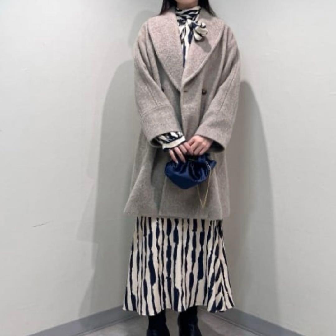 【23AW/美品】6.1万デミルクスビームス シャギーショールカラーコート