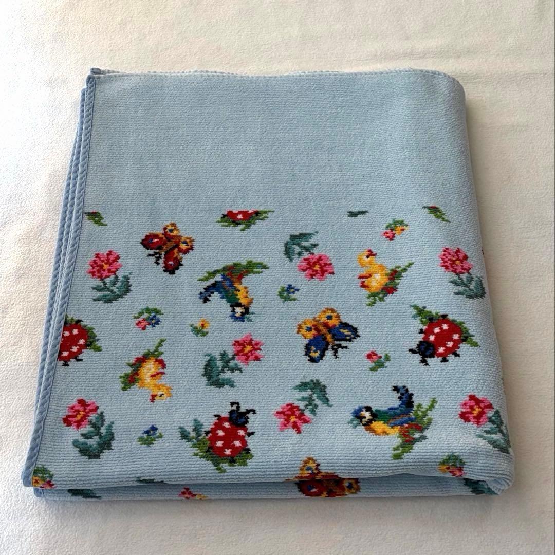 フェイラー　ハイジ　バスタオル　大判　ブルー　青