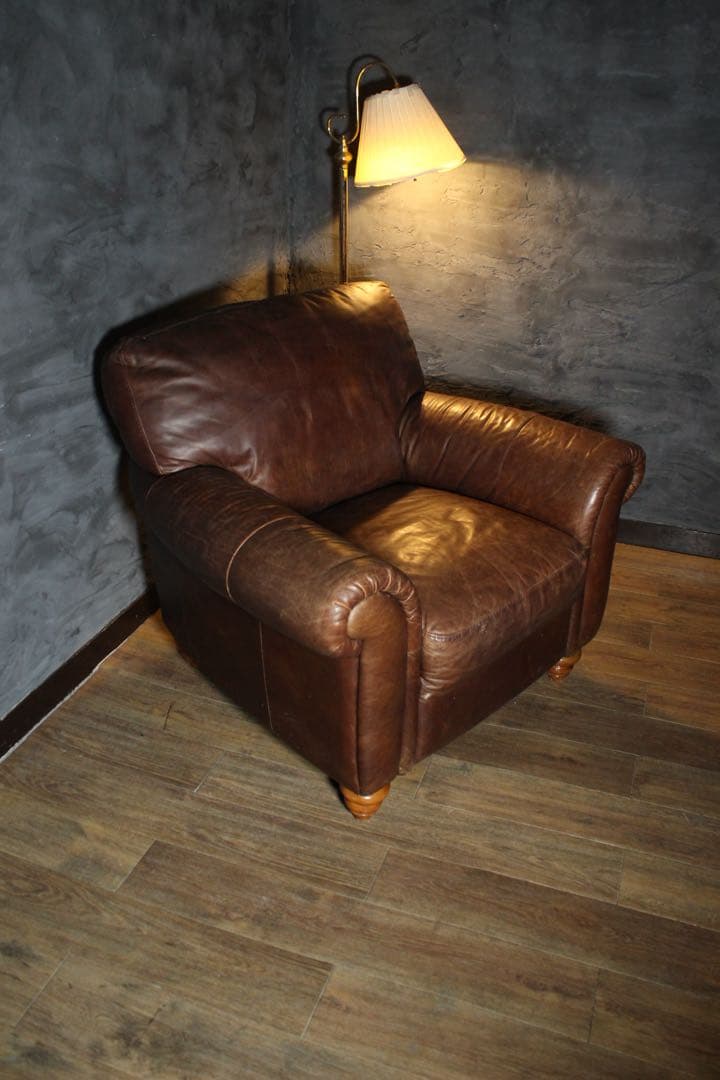 首都圏送無料〜　美　NATUZZI イタリア 本革　ヴィンテージ　ソファ　アーム