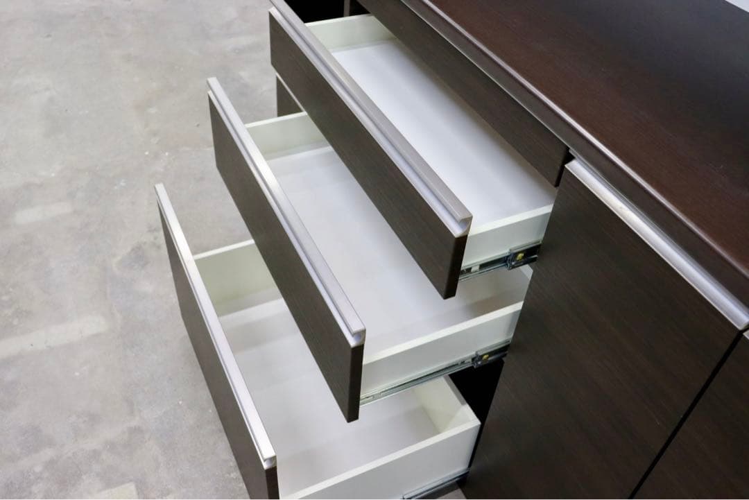 GMHH400○松田家具 プリモアレンジ ダークブラウン キッチンボード レンジ