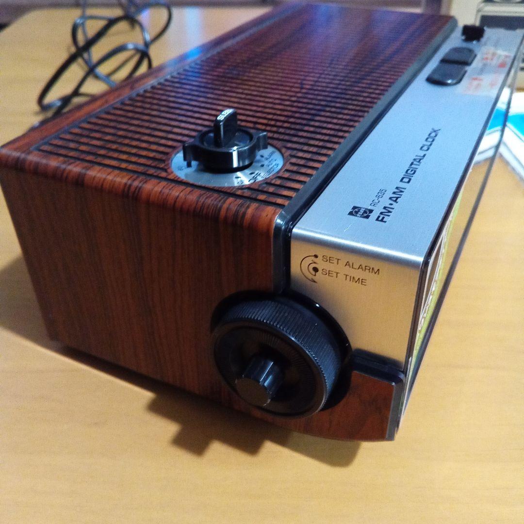 National RC-635 FM/AM 時計ラジオ 昭和レトロ パタパタ時計