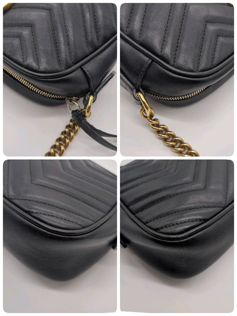 【人気モデル・美品】グッチ☆チェーンショルダー マーモント キルティング レザー