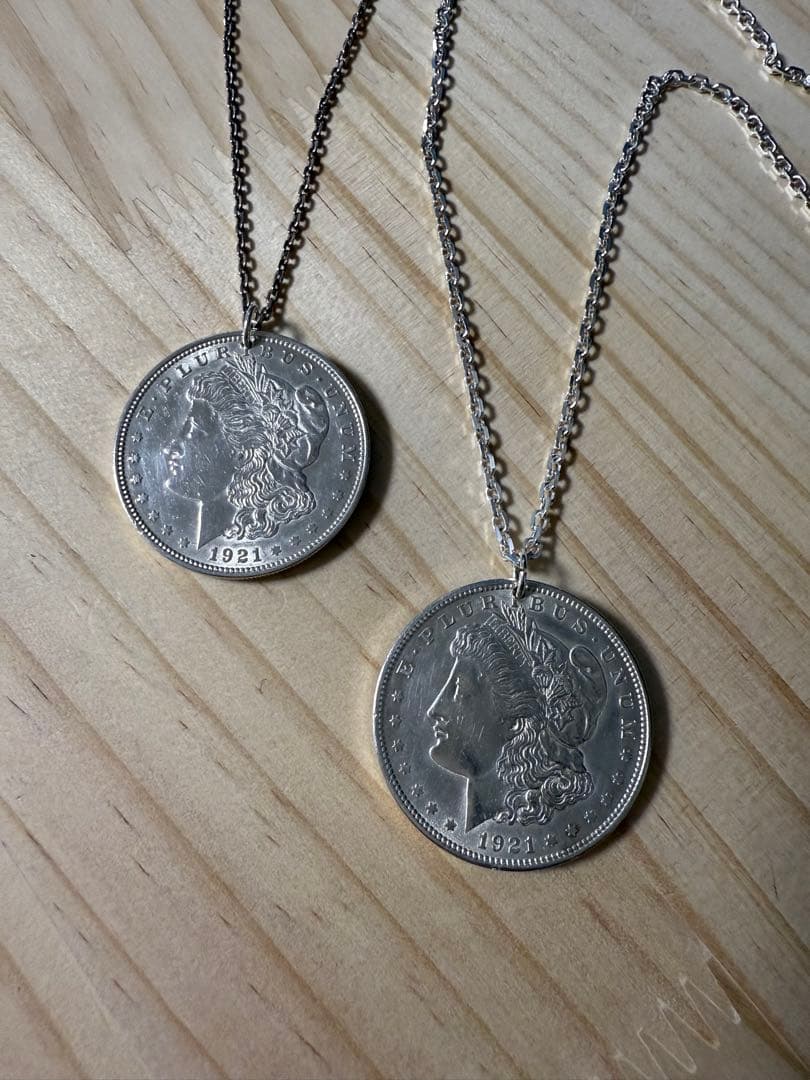 本物アメリカ銀貨 モルガン 1ドル ペンダント ネックレス ヘッド（トップ）