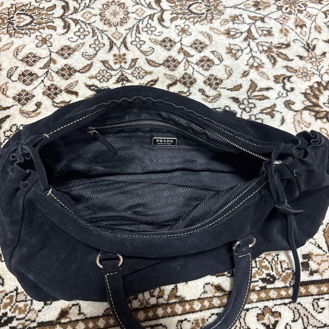 PRADA ブラック スエード バッグ