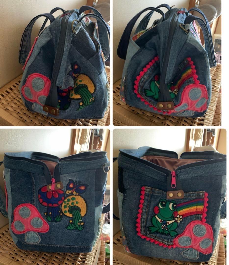 【anz.】ワイヤー口金ボストンバッグ(L)×3、ぽってりトートバッグ×2