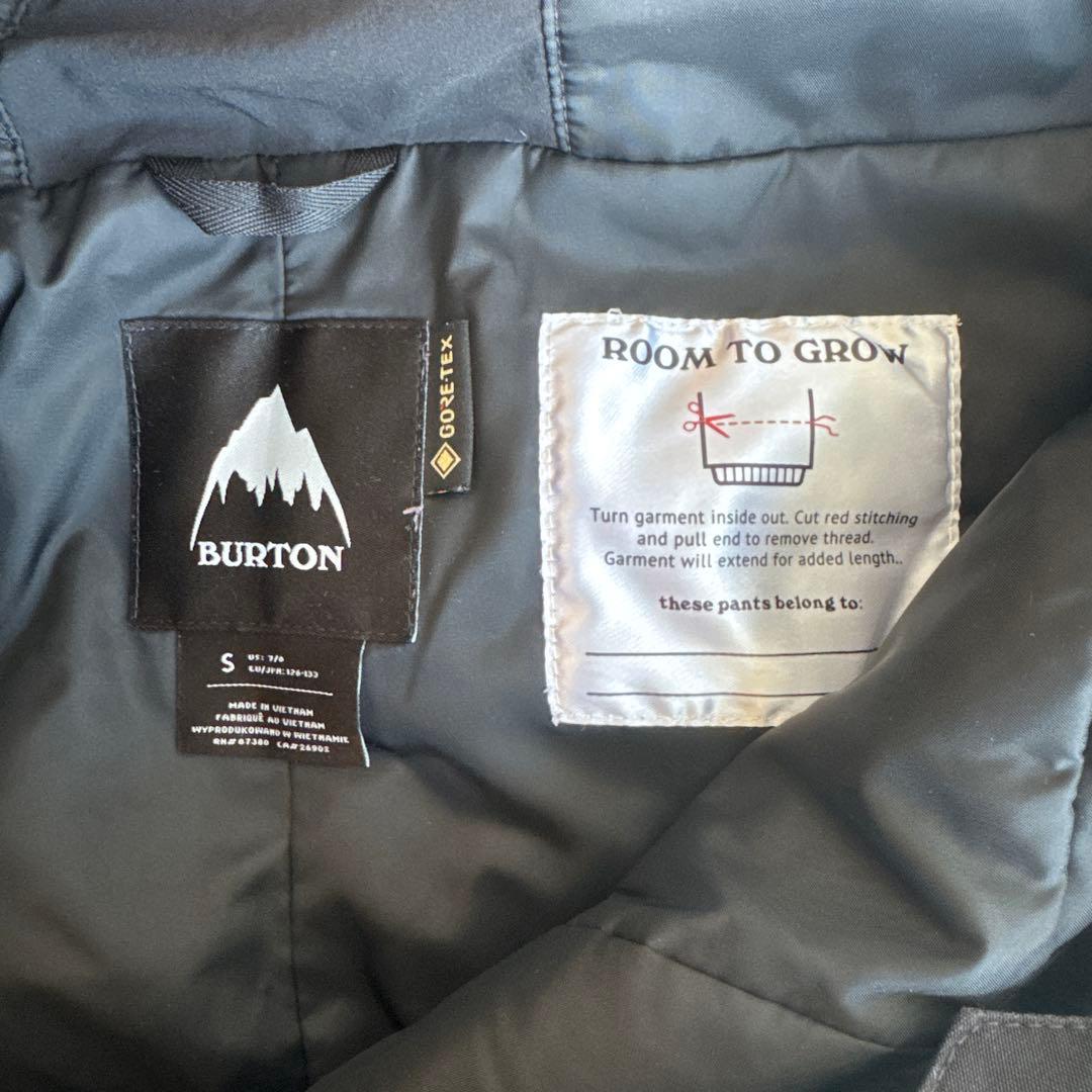 キッズGoretex 130〜140 BURTON ブラック ビブパンツ
