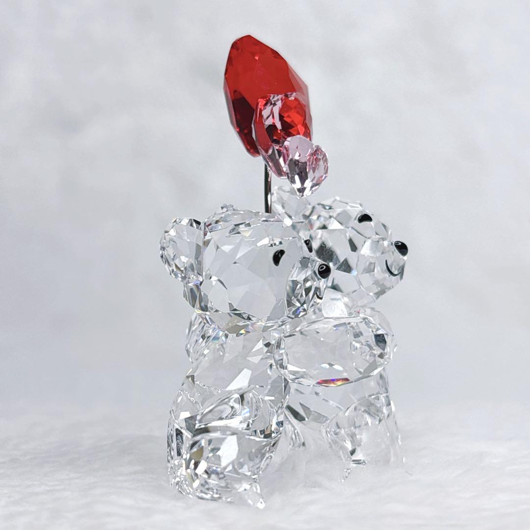 置物 SWAROVSKI Crystal Bear Heart Balloons