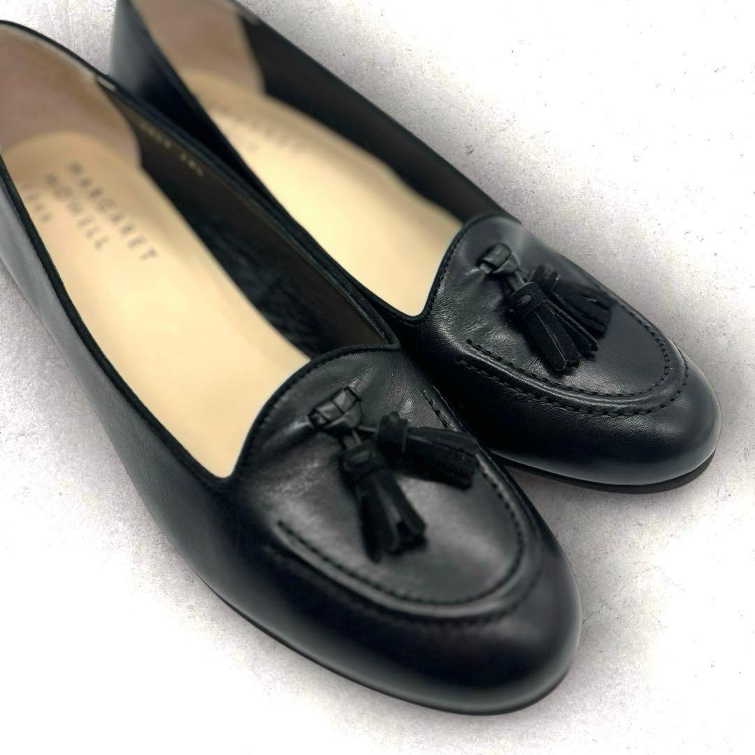 美品☆ マーガレットハウウェル　黒　ブラックローファー　タッセル　24.5㎝