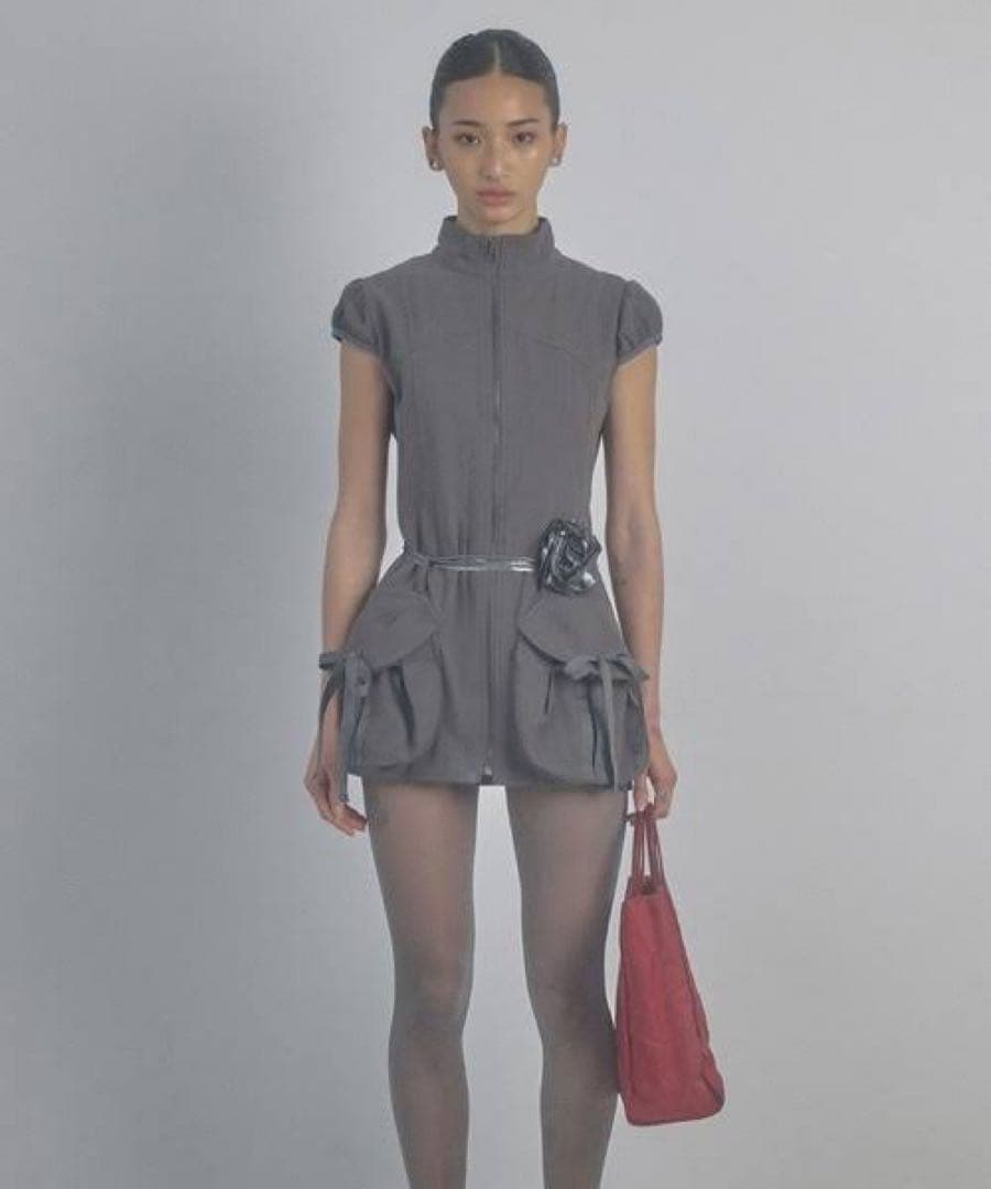 ワンピース SCULPTOR cargo zip-up dress