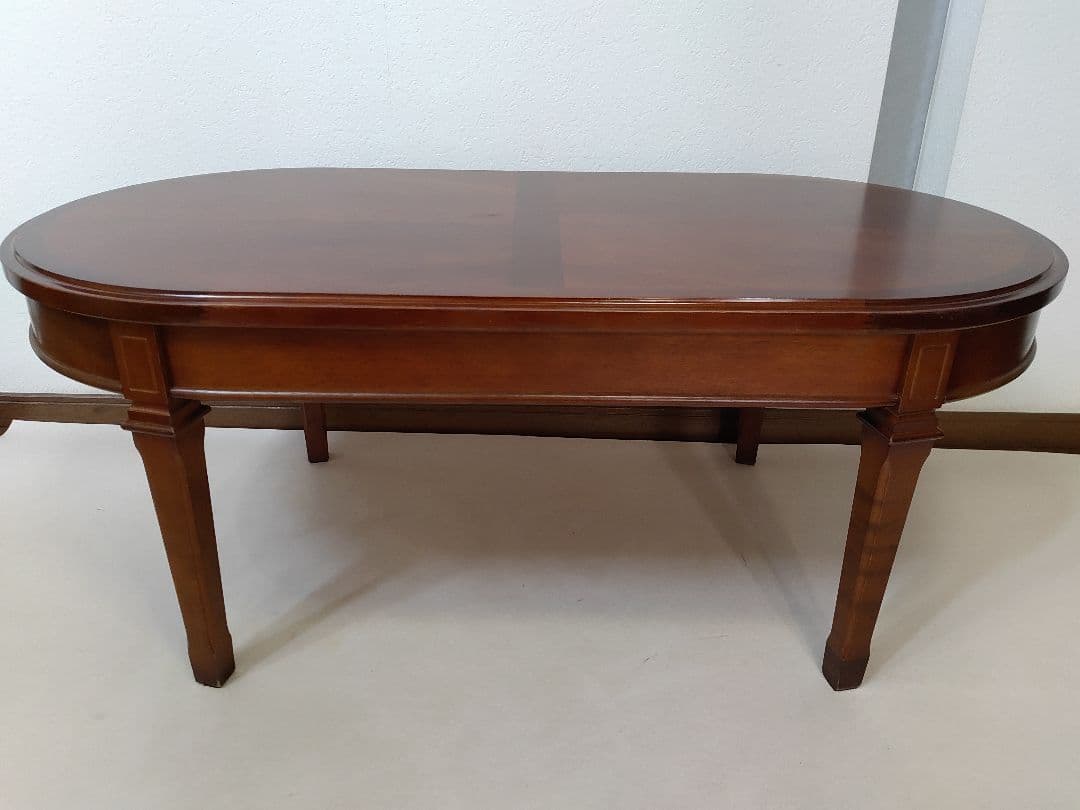 マルニ木工 地中海 センターテーブル 楕円形引き出し付き クラシカル