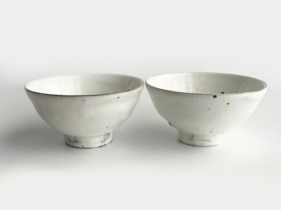 陶芸家　小林東五　粉引　盃　小碗　汲出　番茶器　李朝　粉吹　對州