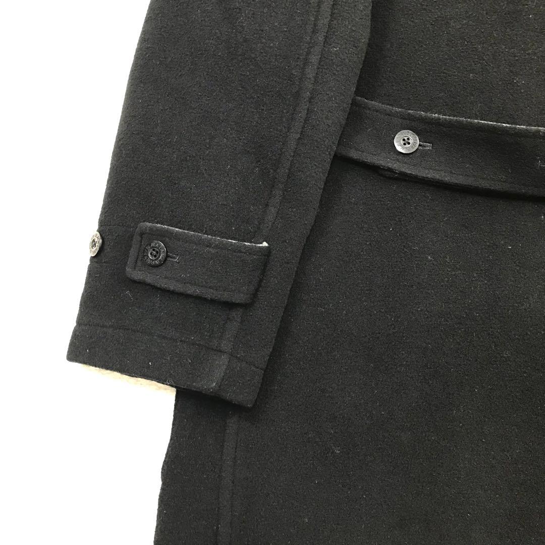 バーバリーブラックレーベル 黒 ダッフルコート ノバチェック L