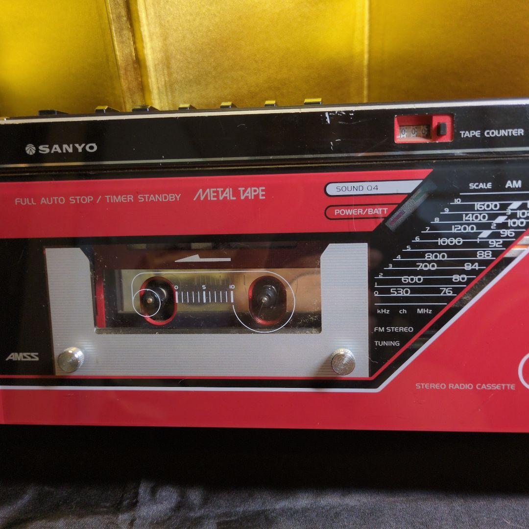 SANYOサンヨー MR-Q4 おしゃれなサウンド ステレオラジオカセット