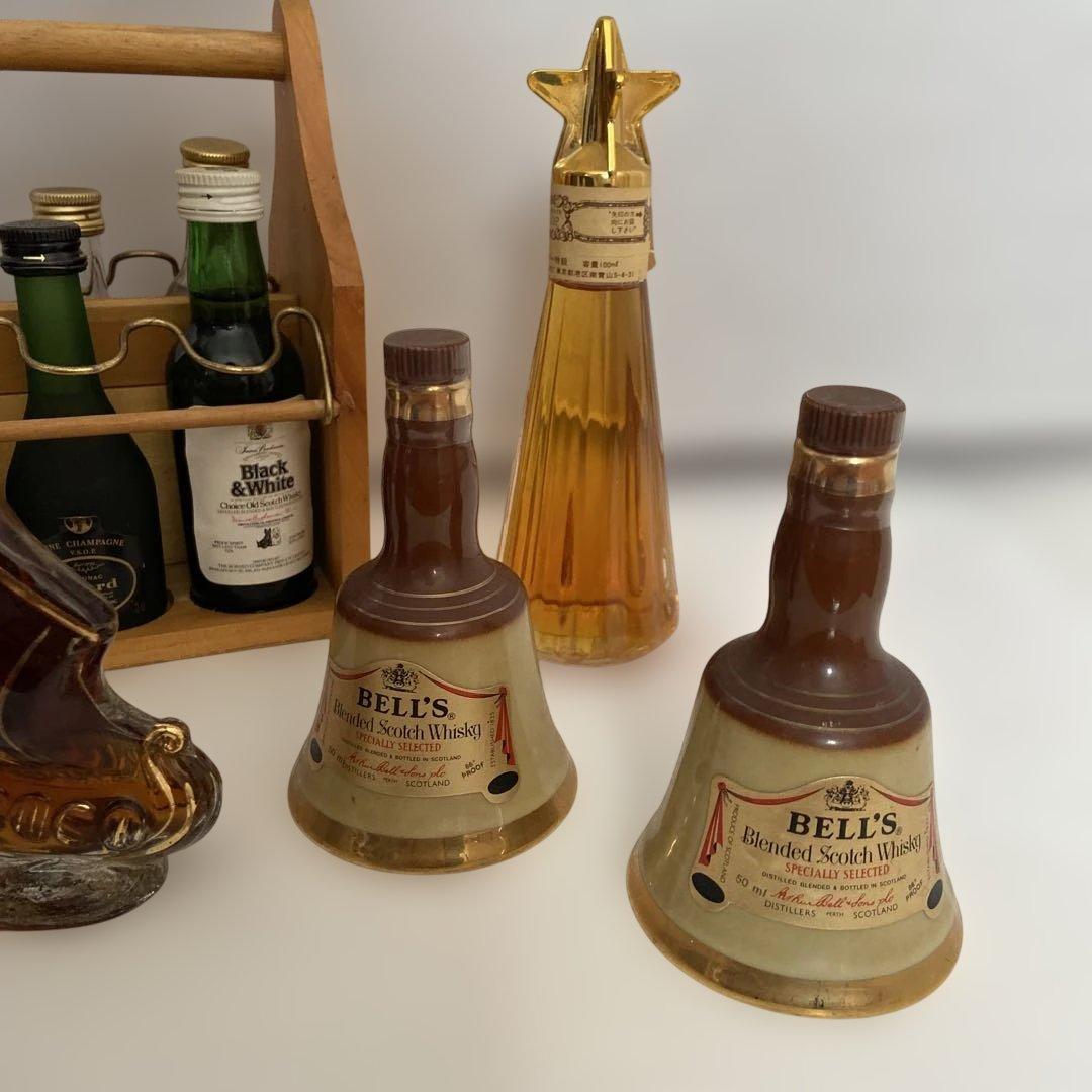 ウイスキー瓶セット（ベルズ、船型、星型）古酒