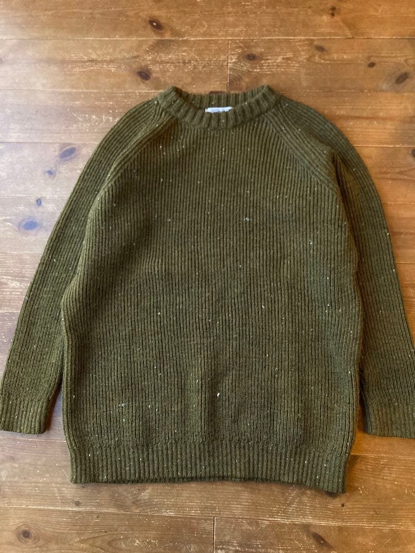 【美品】イングランド製 Kerry Woollen Mills 畔編みニット