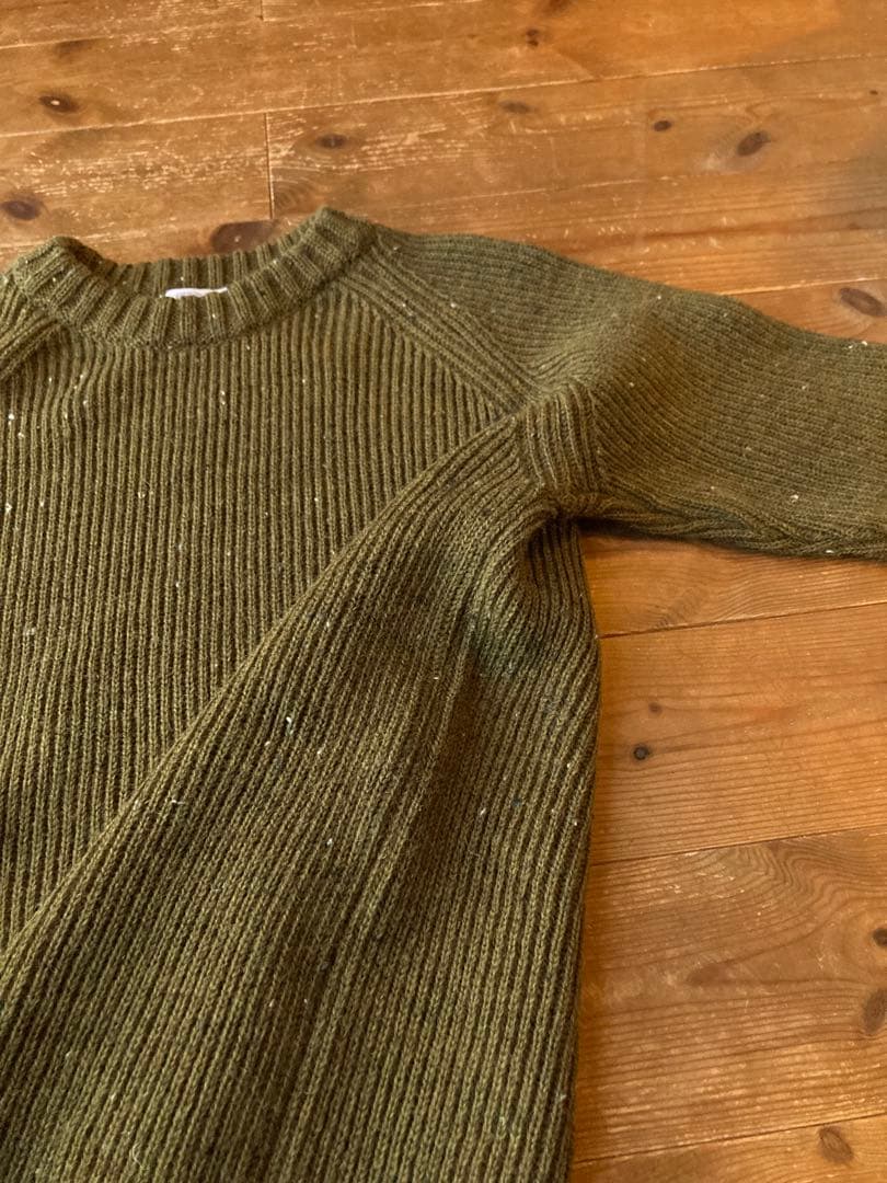 【美品】イングランド製 Kerry Woollen Mills 畔編みニット