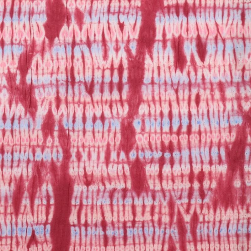 【板締め絞り浴衣】長尺 濃ピンクトールサイズ 木綿 夏着物 8UM7