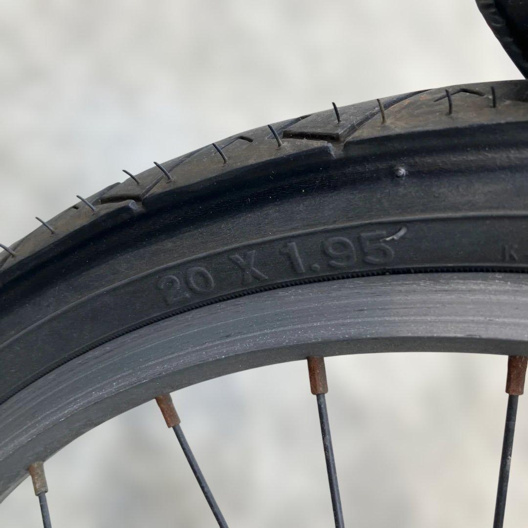 HOPPER 折りたたみ自転車 ブラック　20インチ　外装6段　ヘッドライト付き