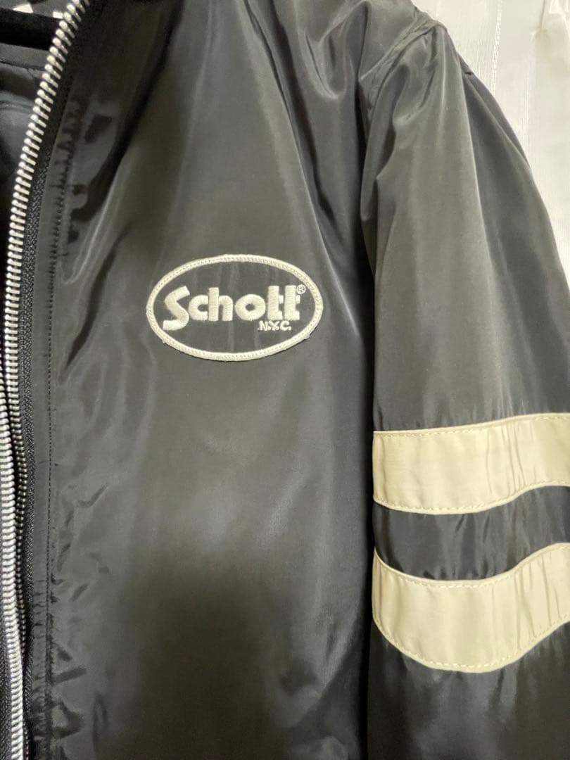 Schott ブラック ナイロンジャケット 美品