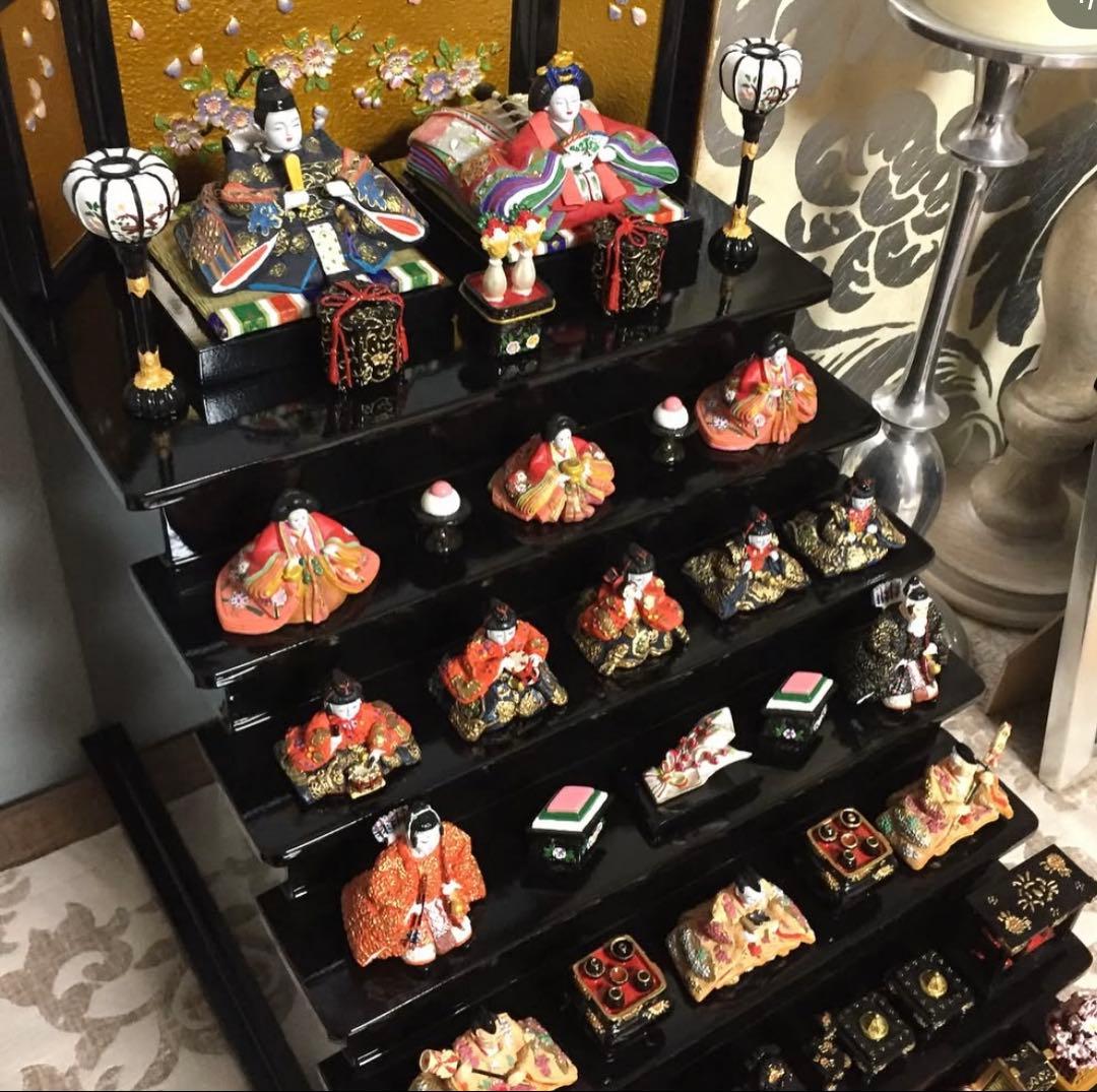 丹青堂　若菜雛　木製七段飾り　雛人形