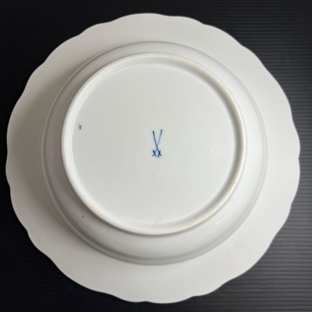 マイセンスキャタードフラワープレートB直径23.5㎝タニチ東な7-1221☆1F