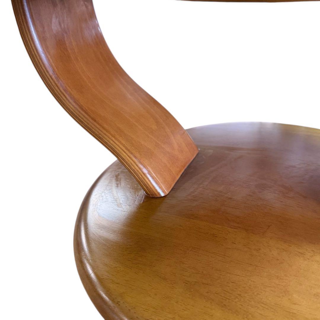 HR667 【総革】カリモク　karimoku 緑　グリーン レザー　木製