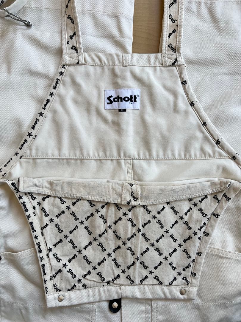 Schott アイボリー オーバーオール