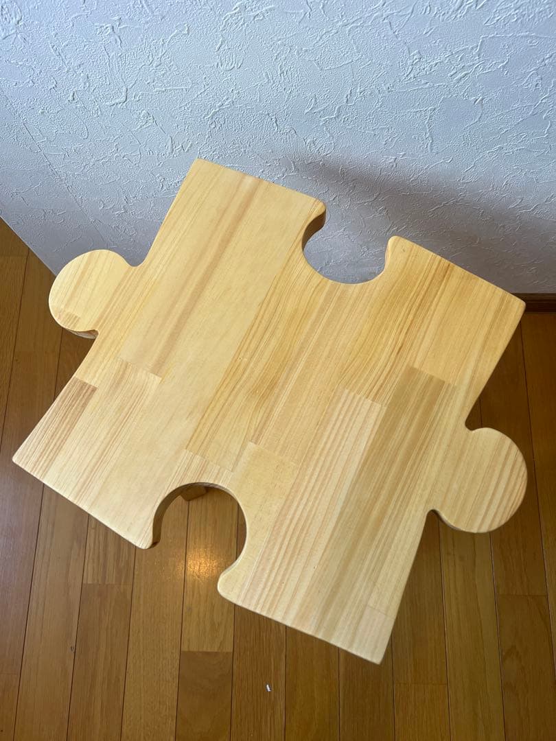 パズル型 木製スツール　インテリアオブジェ（ハンドメイド）