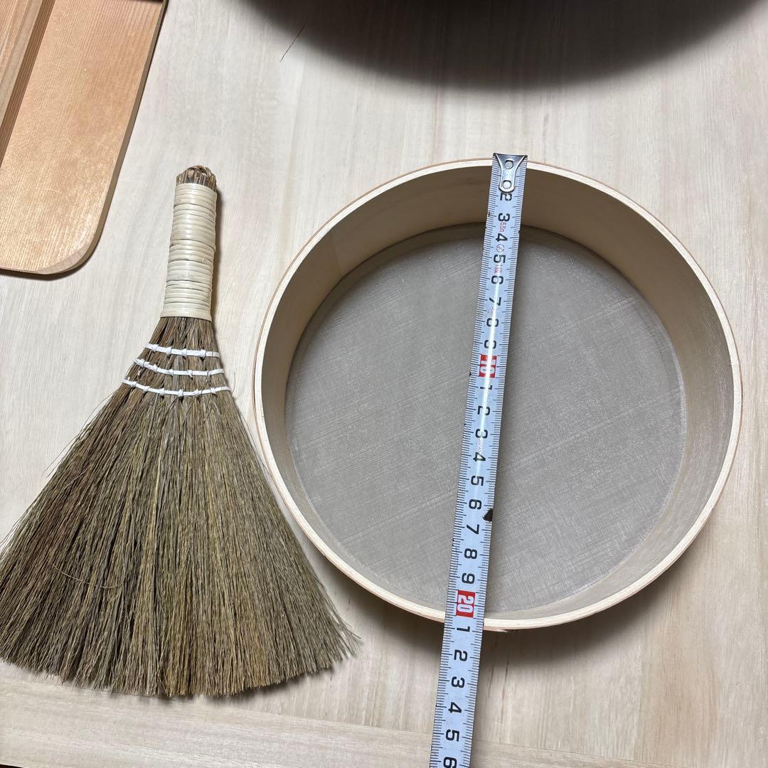 そば打ち道具 7点セットこね鉢 麺台(のし板) 麺棒 包丁 駒板 など