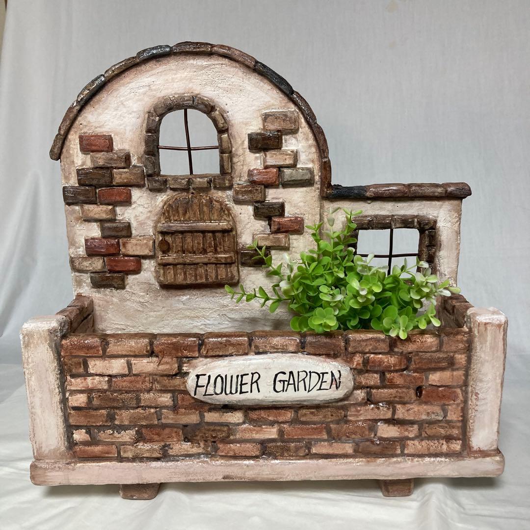 【k.flower】レンガのおうち3点セット