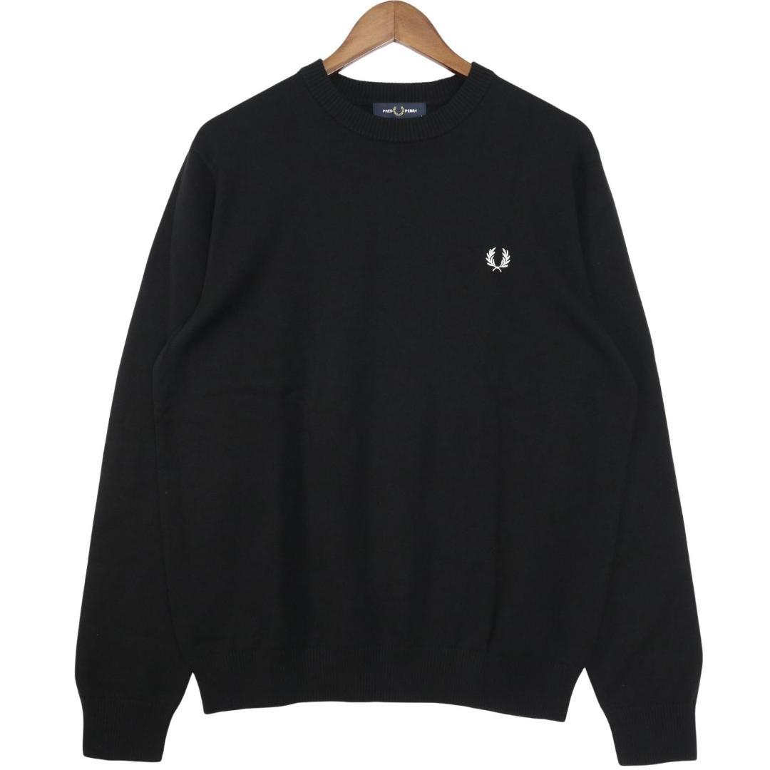 FRED PERRY/フレッドペリー バックロゴ コットン クルーネックニット