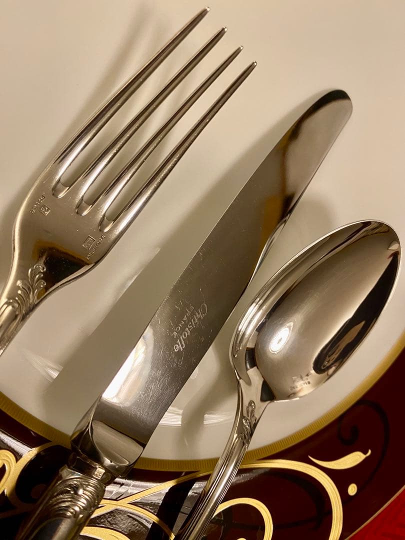 【やっぱりマルリー☆美品☆】クリストフル マルリー スタンダードカトラリーセット