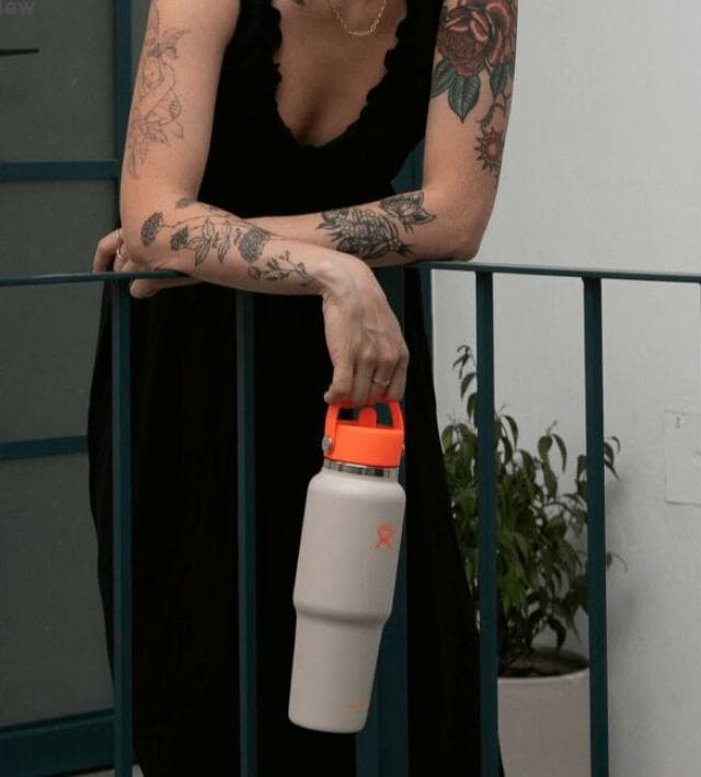 【限定】Hydro Flask 32 oz ネオンオレンジ ストロー付