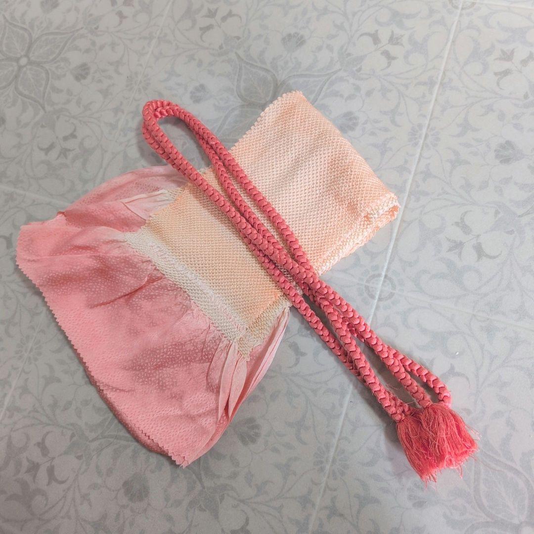 訪問着　フルセット　着物　正絹　薄ピンク　トールサイズ　茶屋辻　友禅　花　F7