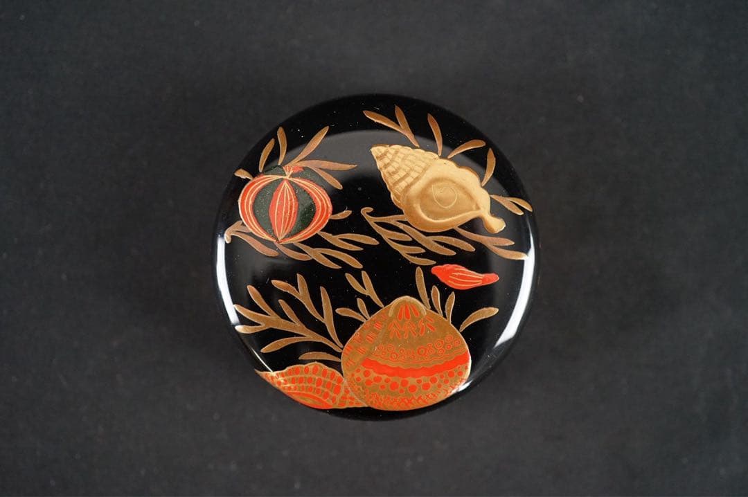 中村宗悦 而妙斎好写 海松貝蒔絵 大棗 共箱 茶道具