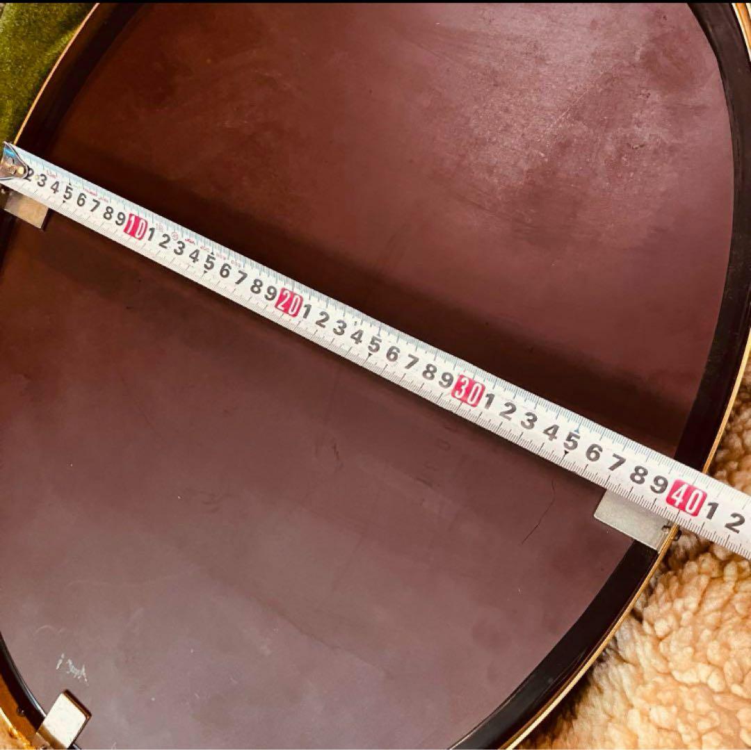 湯布院アンティーク ヨーロピアン レトロヴィンテージ ウォールミラーオーバル真鍮