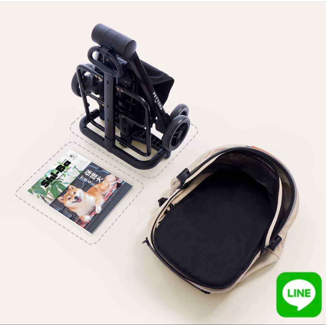 PETTENA 折りたたみ式ペットカート 分離型 ベージュ
