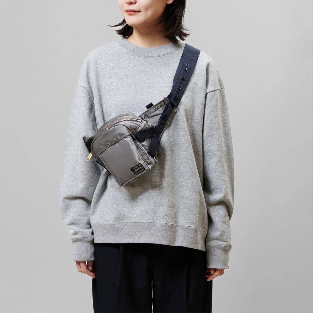 ★美品★吉田カバン ポーター PXタンカー ファニーパック シルバーグレー