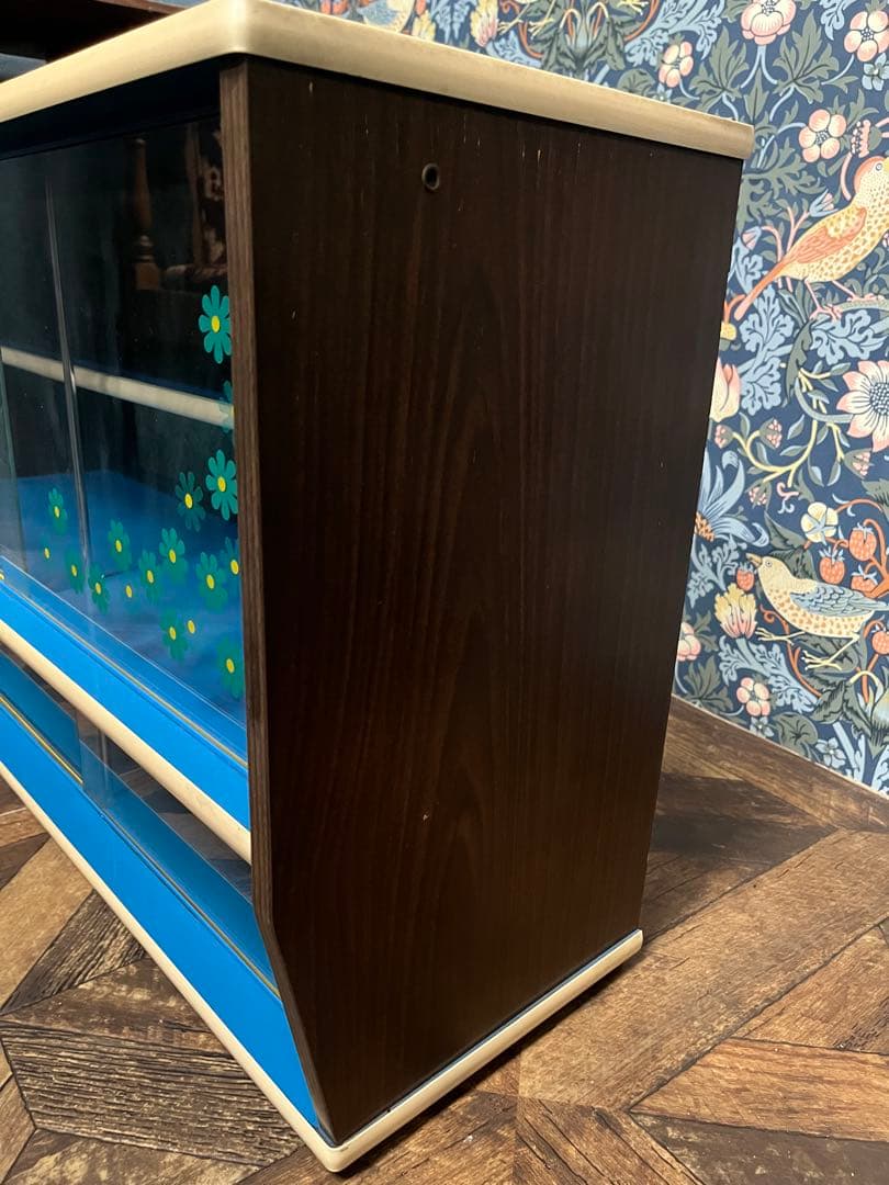 希少 釣り戸棚 レトロポップ 昭和レトロ 当時物 インテリア アンティーク 花柄