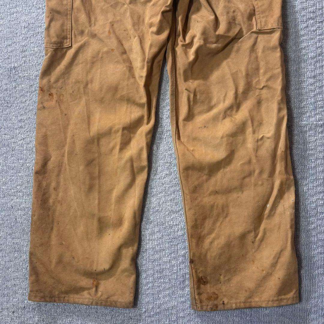 90s USA製 carhartt ダック ダブルニー オーバーオール ブラウン