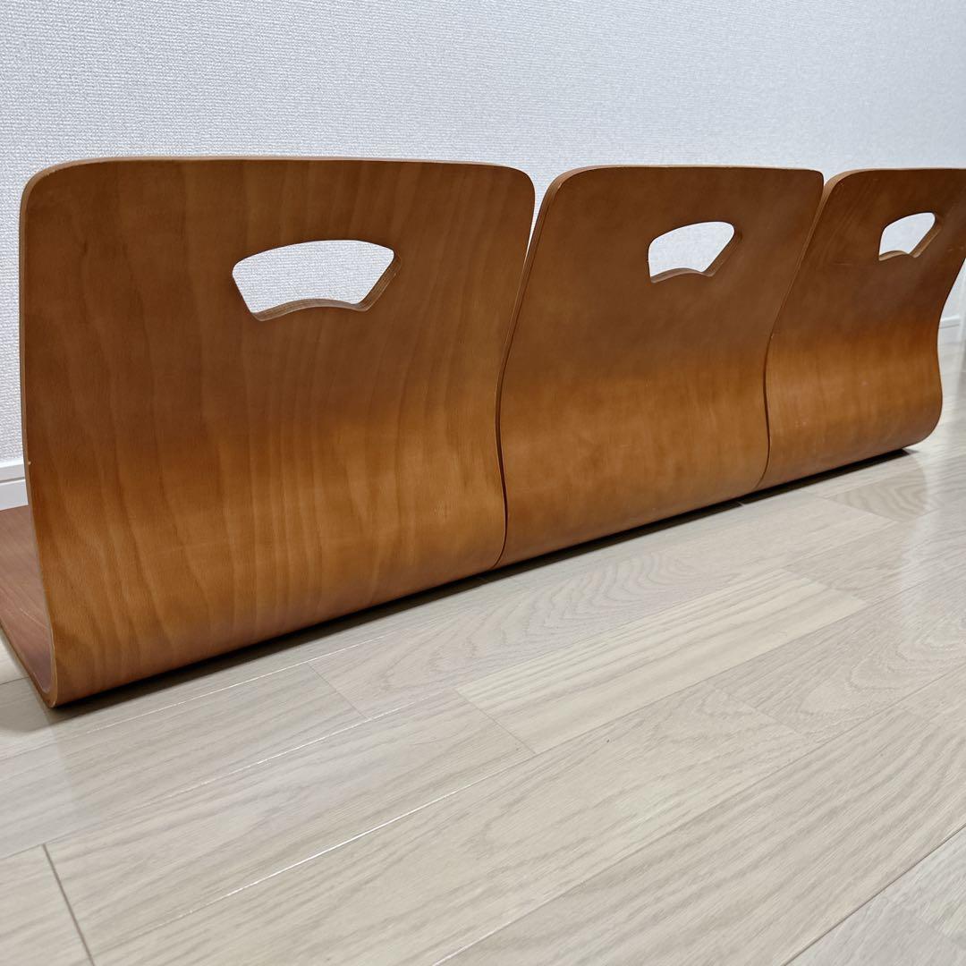 【7脚まとめて】木製座椅子　曲げ座椅子　和座椅子　旅館椅子　温泉椅子　ブラウン