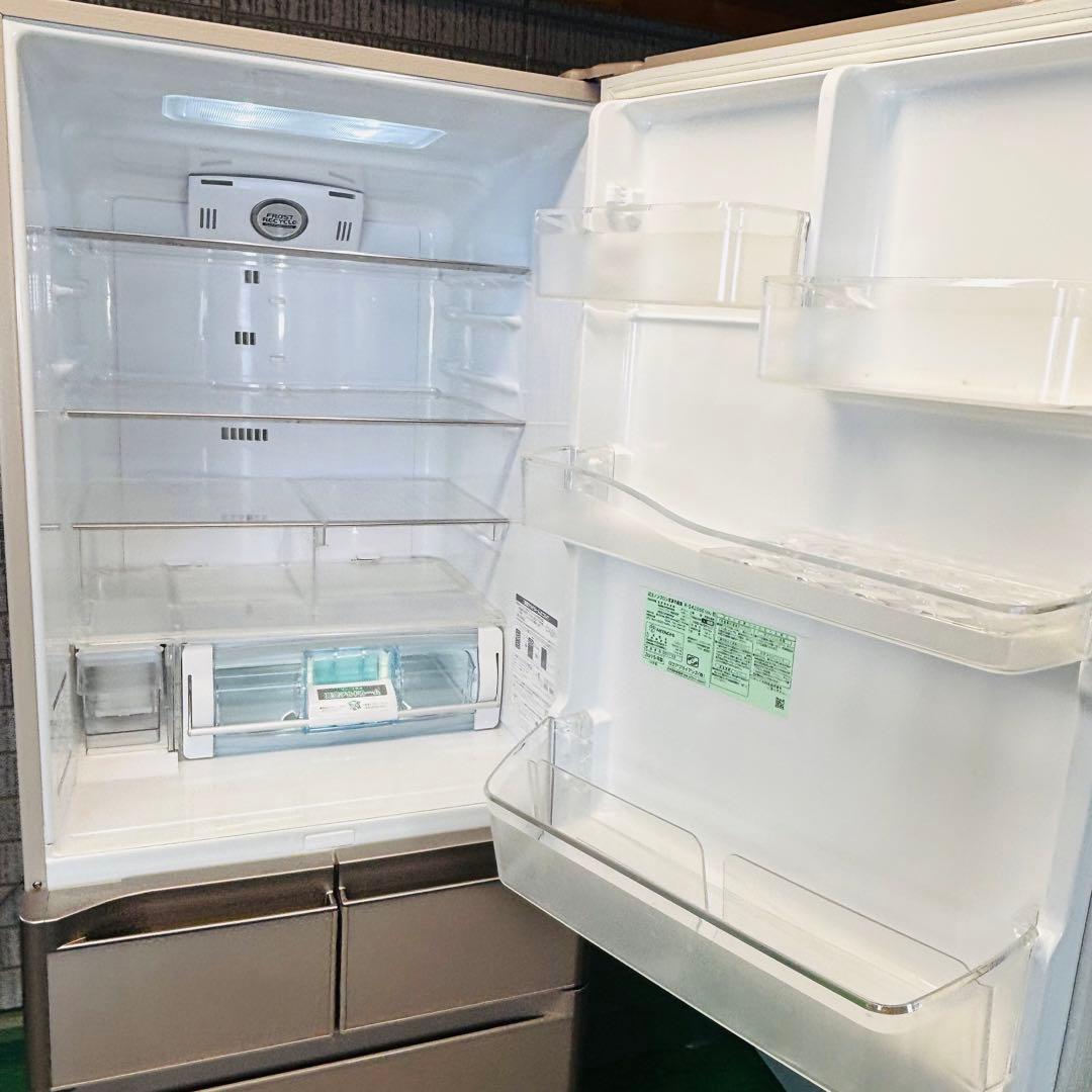 日立 415L 冷蔵庫 大容量 ガラストップ 真空チルド【地域限定配送無料】